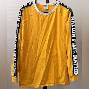 PINK Victoria's Secret Bold Yellow Long Sleeve Top